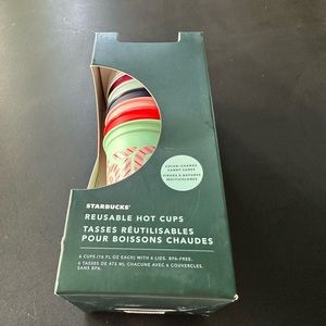 NWT Starbucks Reusable Cups - Pack of 6